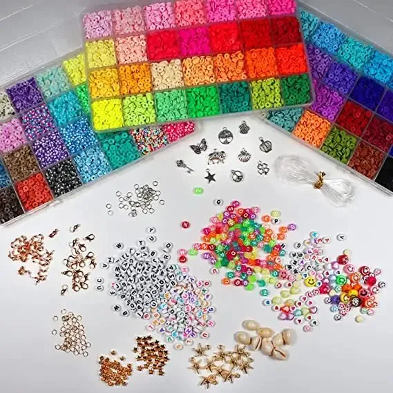 13200PCS 84 Colors Polymer Clay Beads Kit with Letters