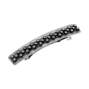 1928 Jewelry Dual Grid Multi Crystal Hair Barrette