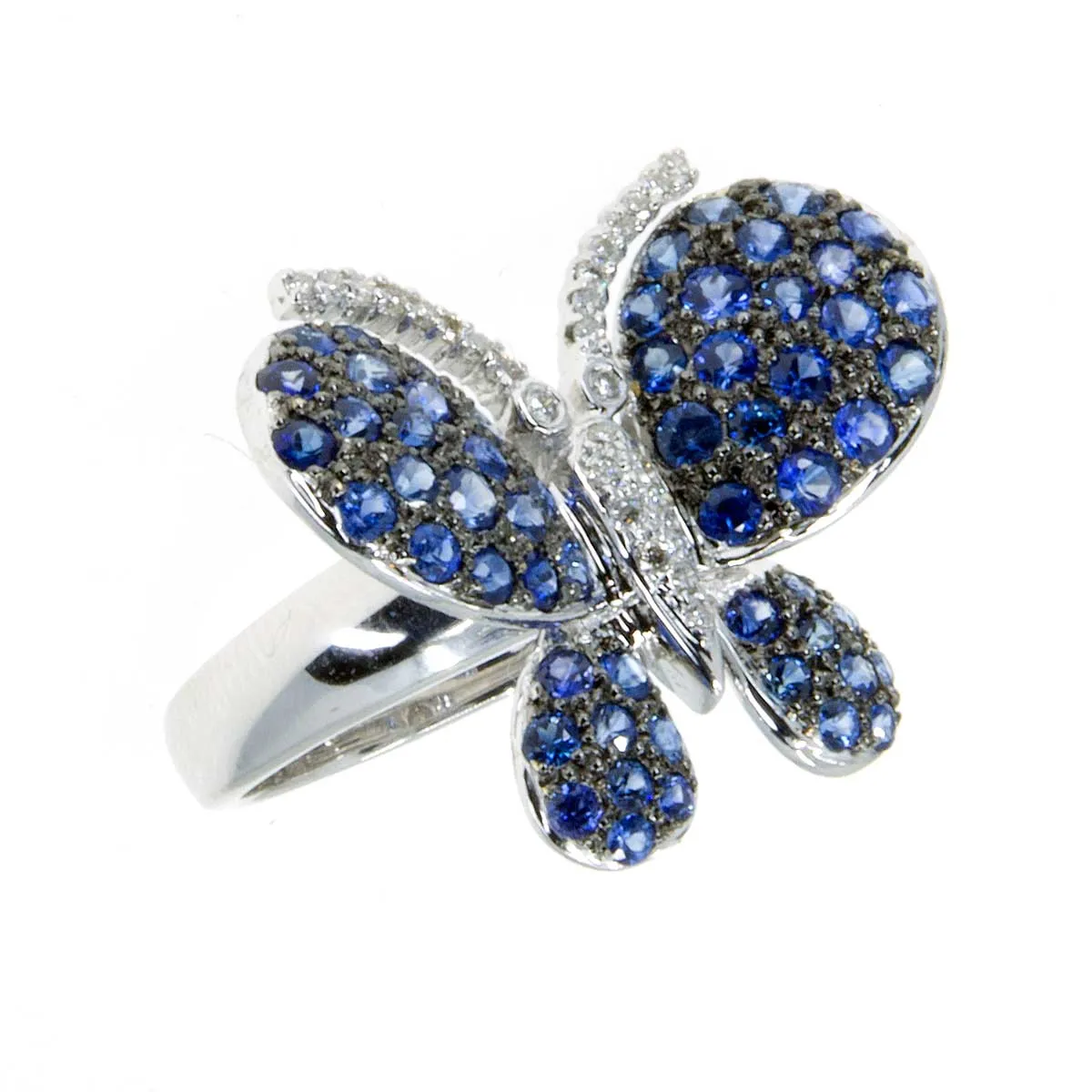 2.38ct Sapphire & Diamond Butterfly Ring