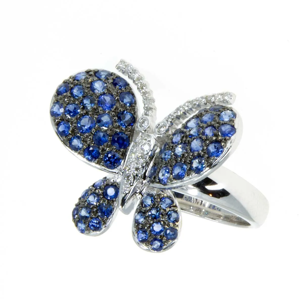 2.38ct Sapphire & Diamond Butterfly Ring