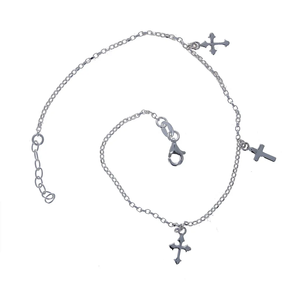 3 Cross Anklet