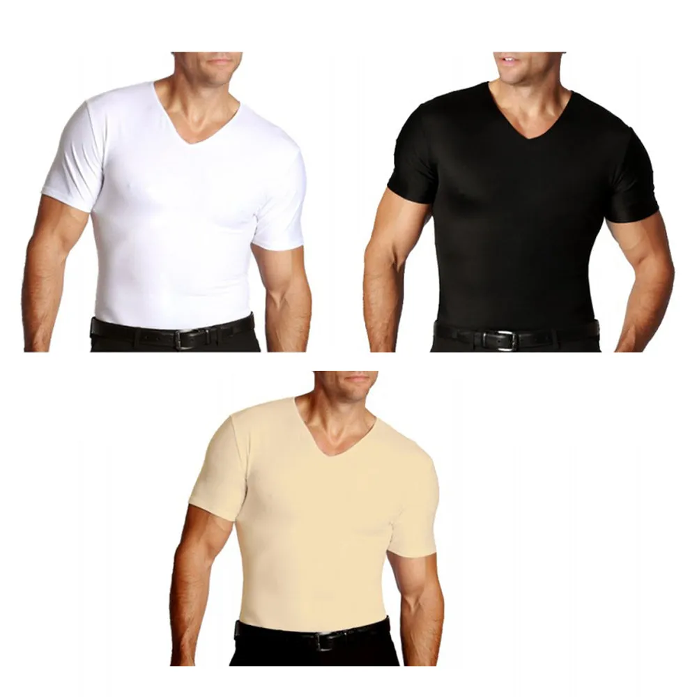 3 Pack Insta Slim High Compression Short Sleeves V Neck ISVS0003