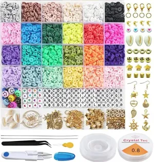 6000pcs 24 Colors Heishi Clay Beads for DIY Jewelry Making Kit