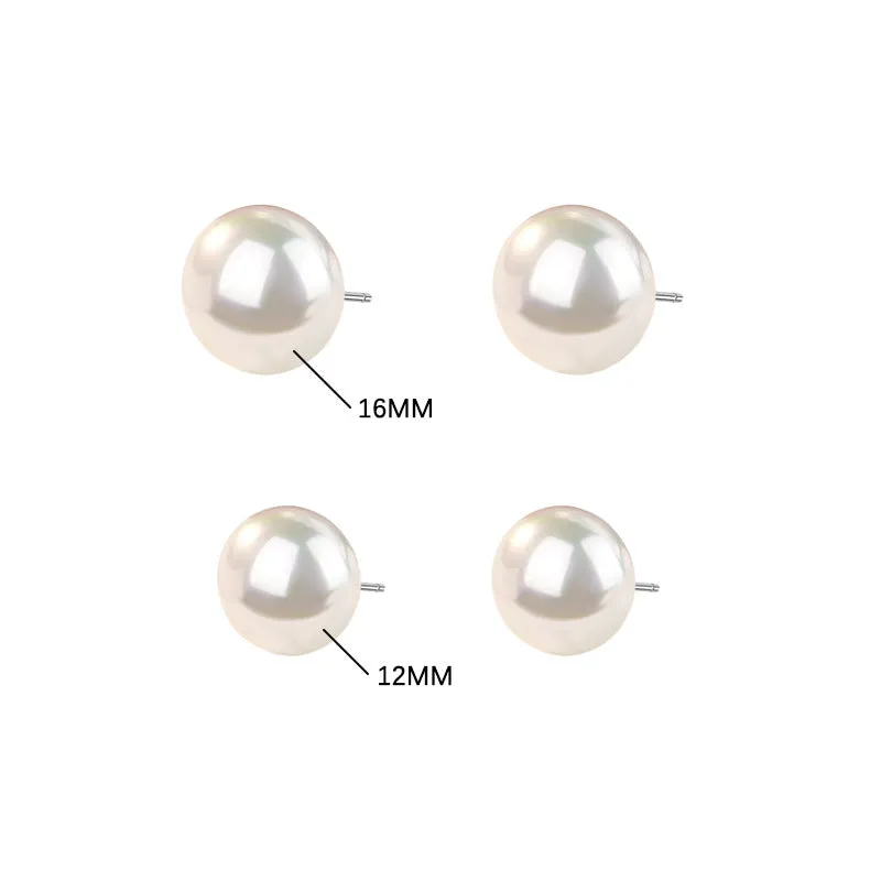 8mm 10mm 12mm 14mm 16mm 18mm 20mm Bread Pearl Earrings