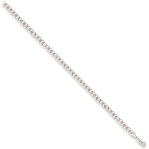 9ct White Gold Solid 4mm 28 Inch Curb Necklace 16.5g