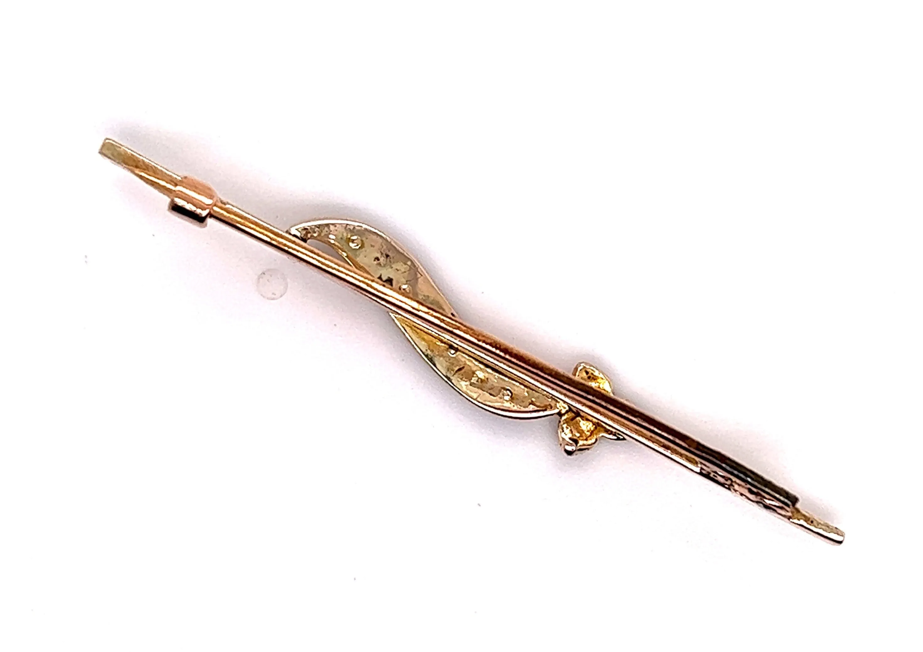 9ct Yellow Gold & Pearl Brooch