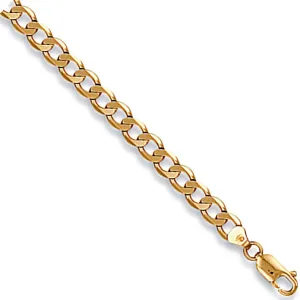 9ct Yellow Gold Light Weight 6mm 24 Inch Curb Necklace 18.1g