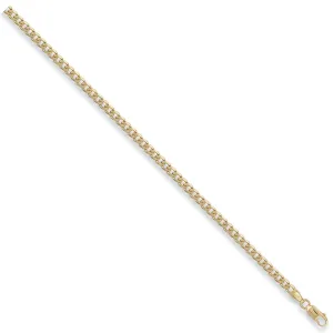 9ct Yellow Gold Solid 4mm 16 Inch Curb Necklace 9.0g