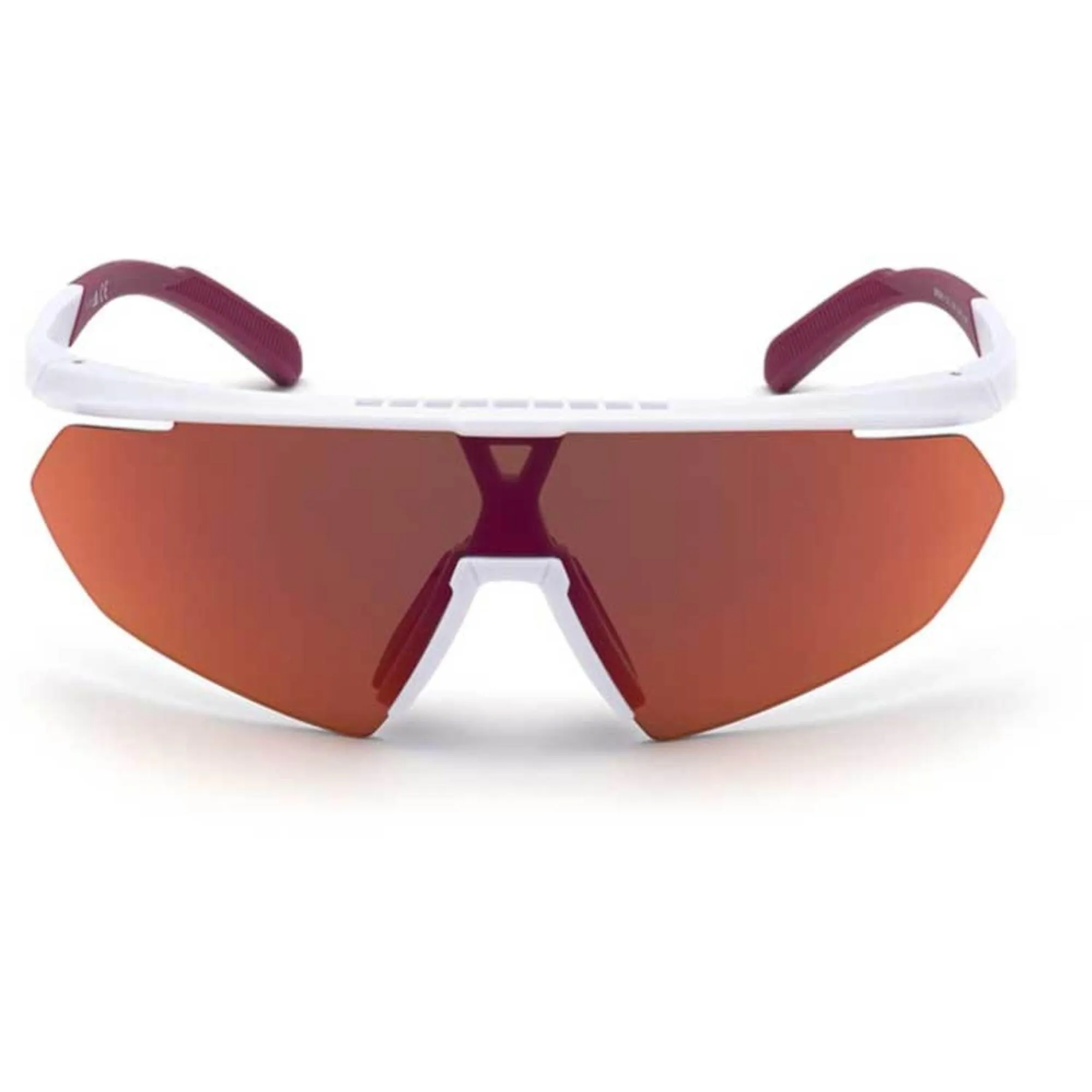 Adidas Men's Sunglasses - White Plastic Half Rim Shield Frame | ADIDAS SP0015 21L