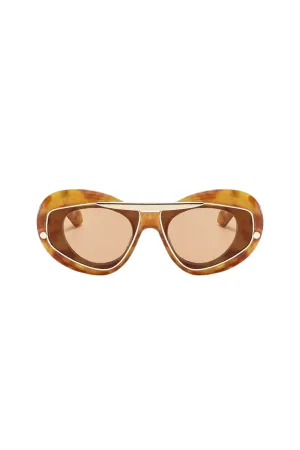 Aviator Frame Sunglasses Tortoise