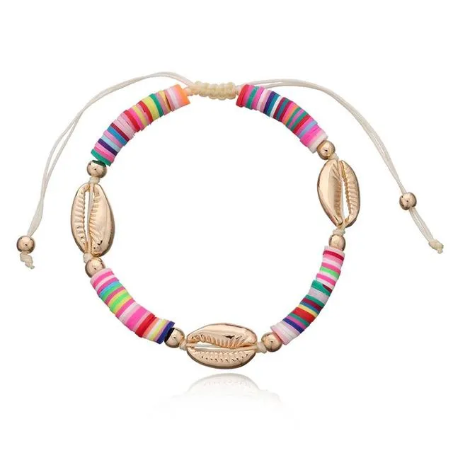 Bohemian Style Beach Shell Decor Anklet