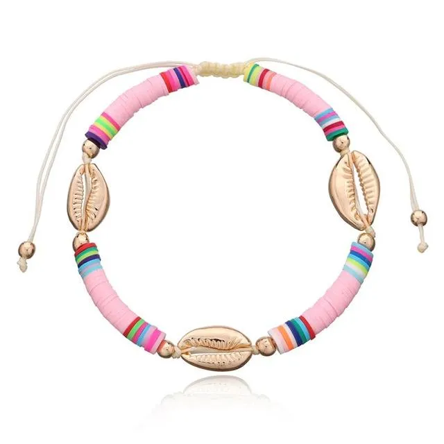 Bohemian Style Beach Shell Decor Anklet