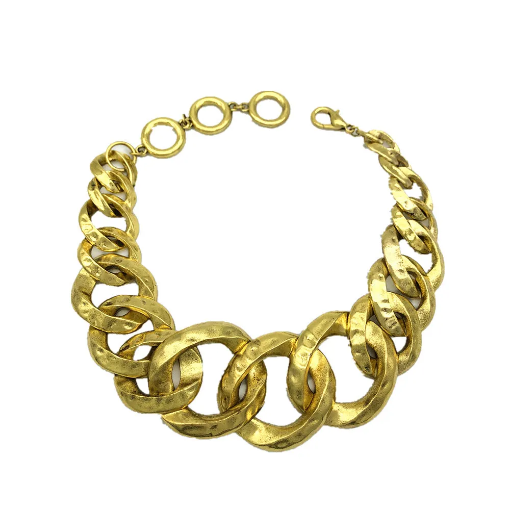 Bold Alloy Chain Necklace - Exotic Nightclub and Punk Style Jewelry from European and American Markets.