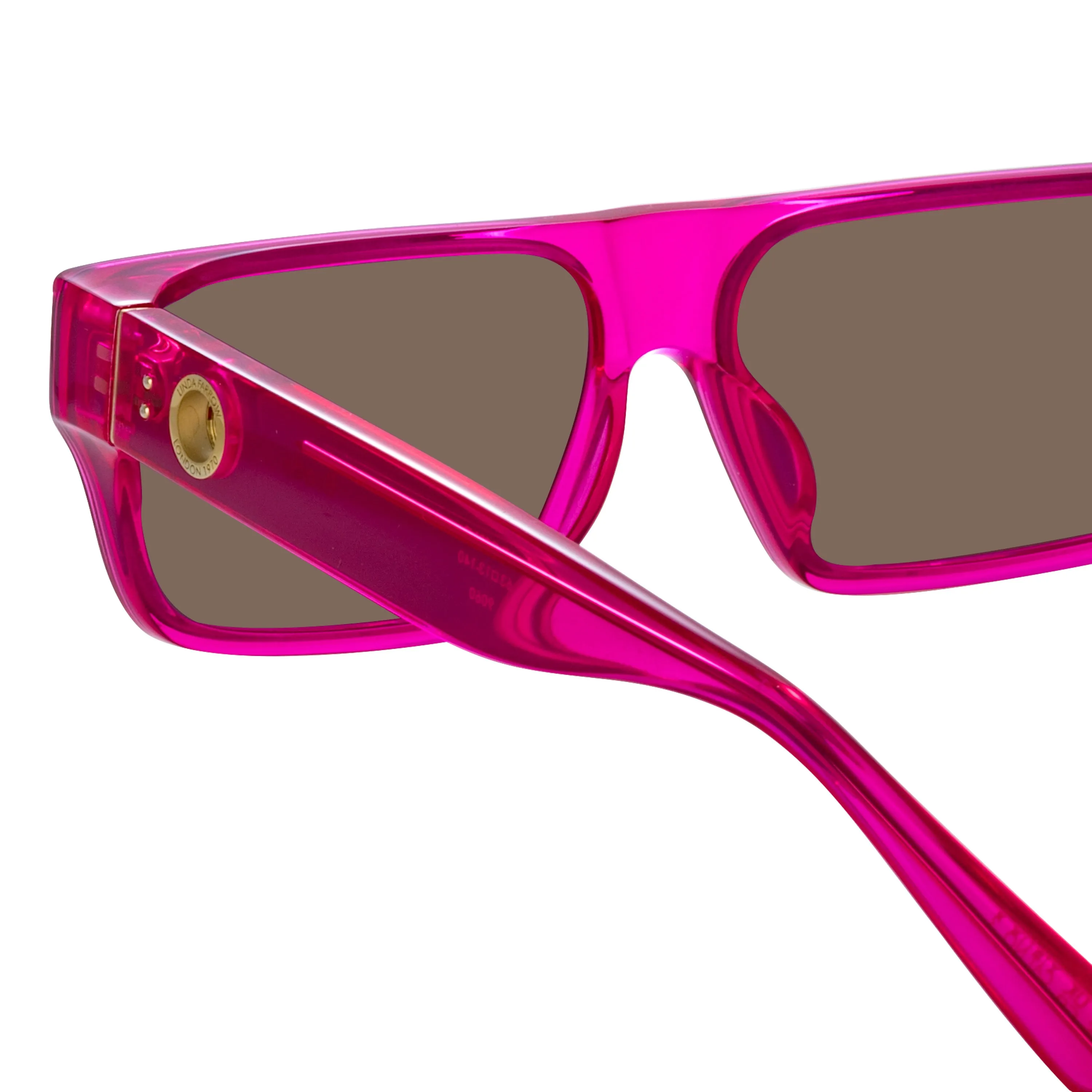 Brady Flat Top Sunglasses in Neon Pink