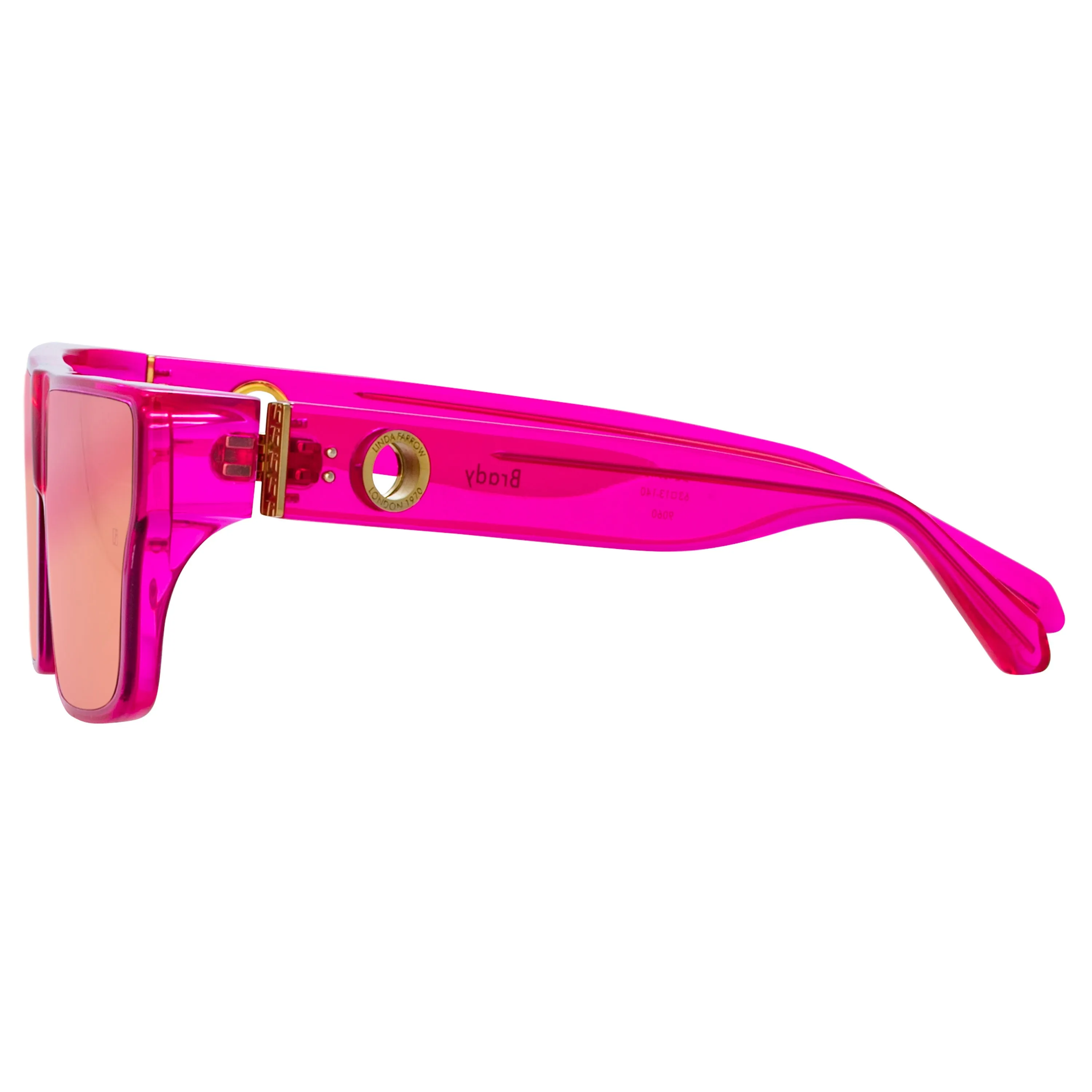 Brady Flat Top Sunglasses in Neon Pink