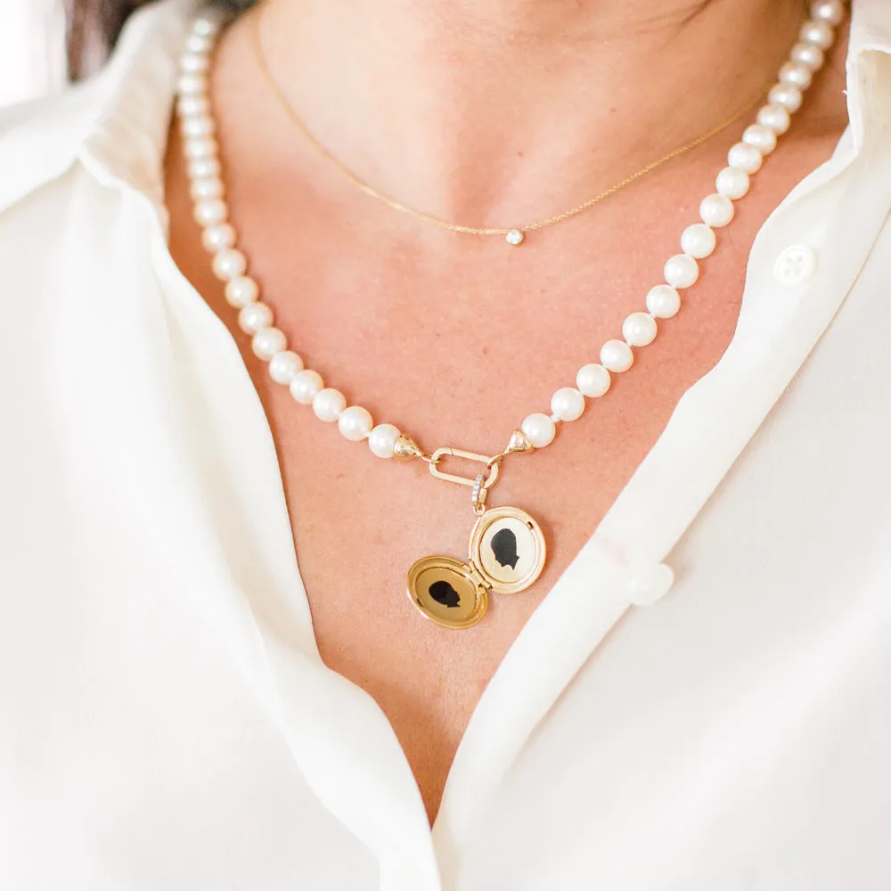 Build Your Own 14K Gold Pearl Charm Necklace