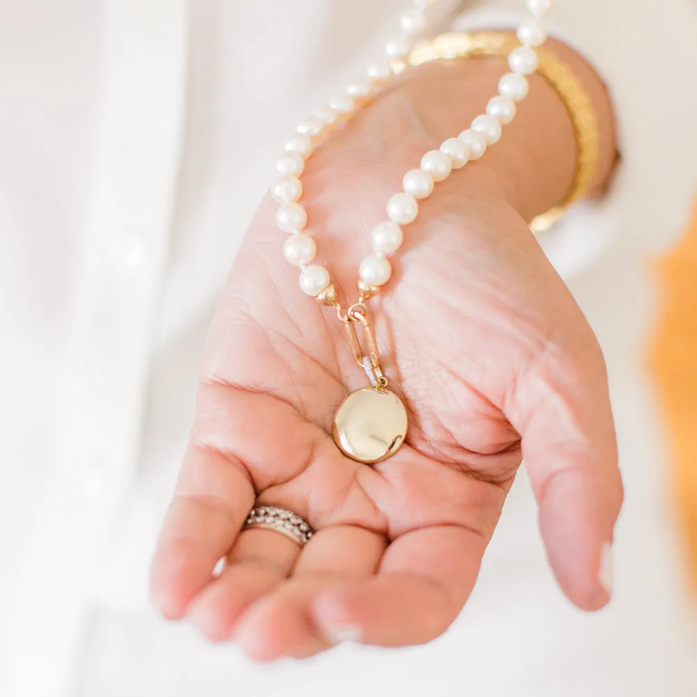 Build Your Own 14K Gold Pearl Charm Necklace