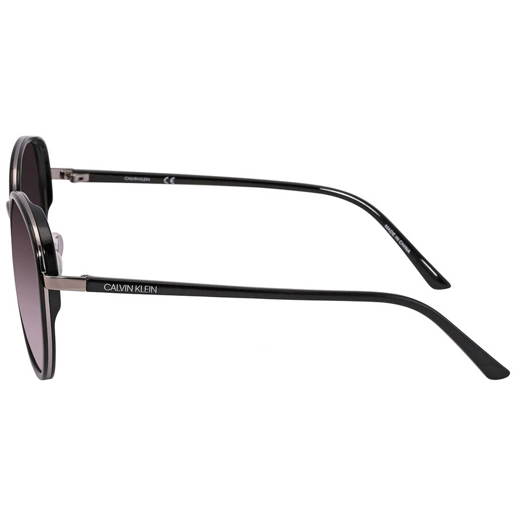 Calvin Klein Unisex Sunglasses - Gun Metal Round Frame | CALVIN KLEIN CK20306SK 008