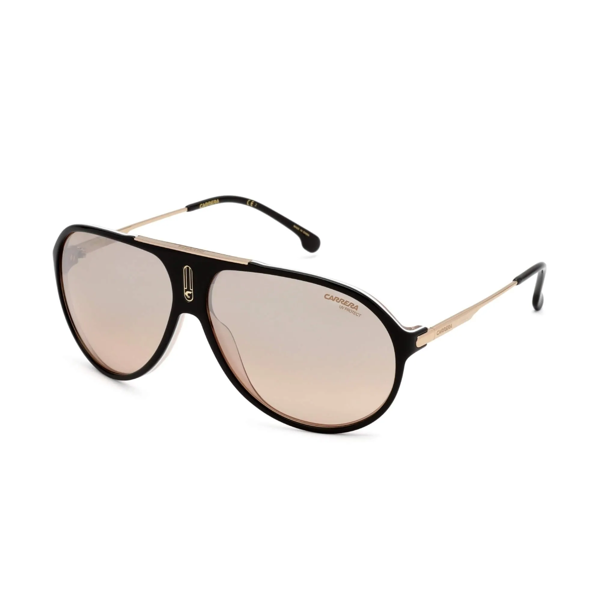 Carrera Men's Sunglasses - Black Nude Plastic Full Rim Aviator Frame | HOT65 0KDX G4