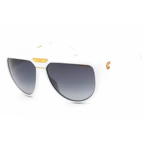 Carrera unisex Sunglasses - Grey Shaded Lens White Aviator Frame | FLAGLAB 13 0VK6 9O