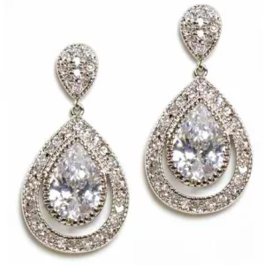 Cianna Cubic Zirconia and Crystal Earrings