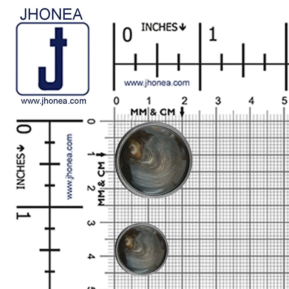 Decorative Fancy Shaded Lamination Lucite Poly Blazer Buttons