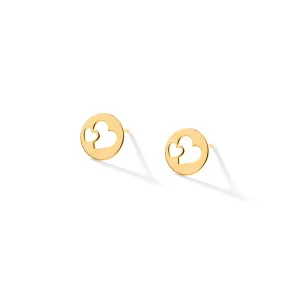 Double Heart Stud Earrings