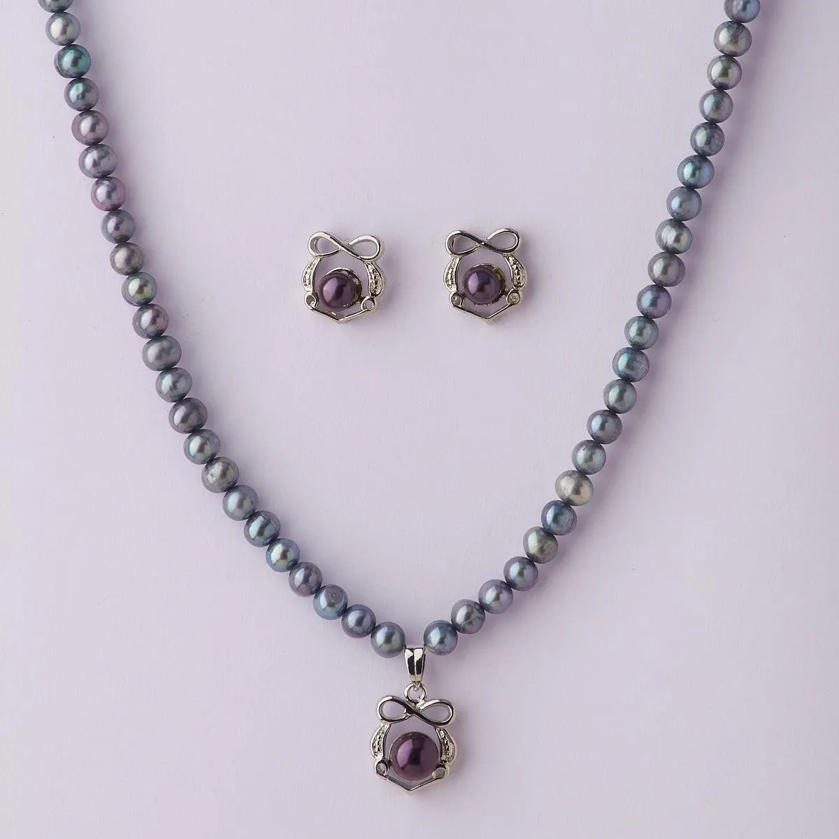 Elegant Real Pearl Necklace Set