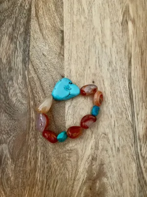 Genuine Stone Beaded Bracelet