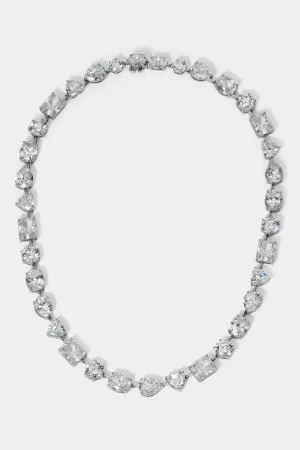 GLITZ LARGE MIXED CZ COLLAR NECKLACE