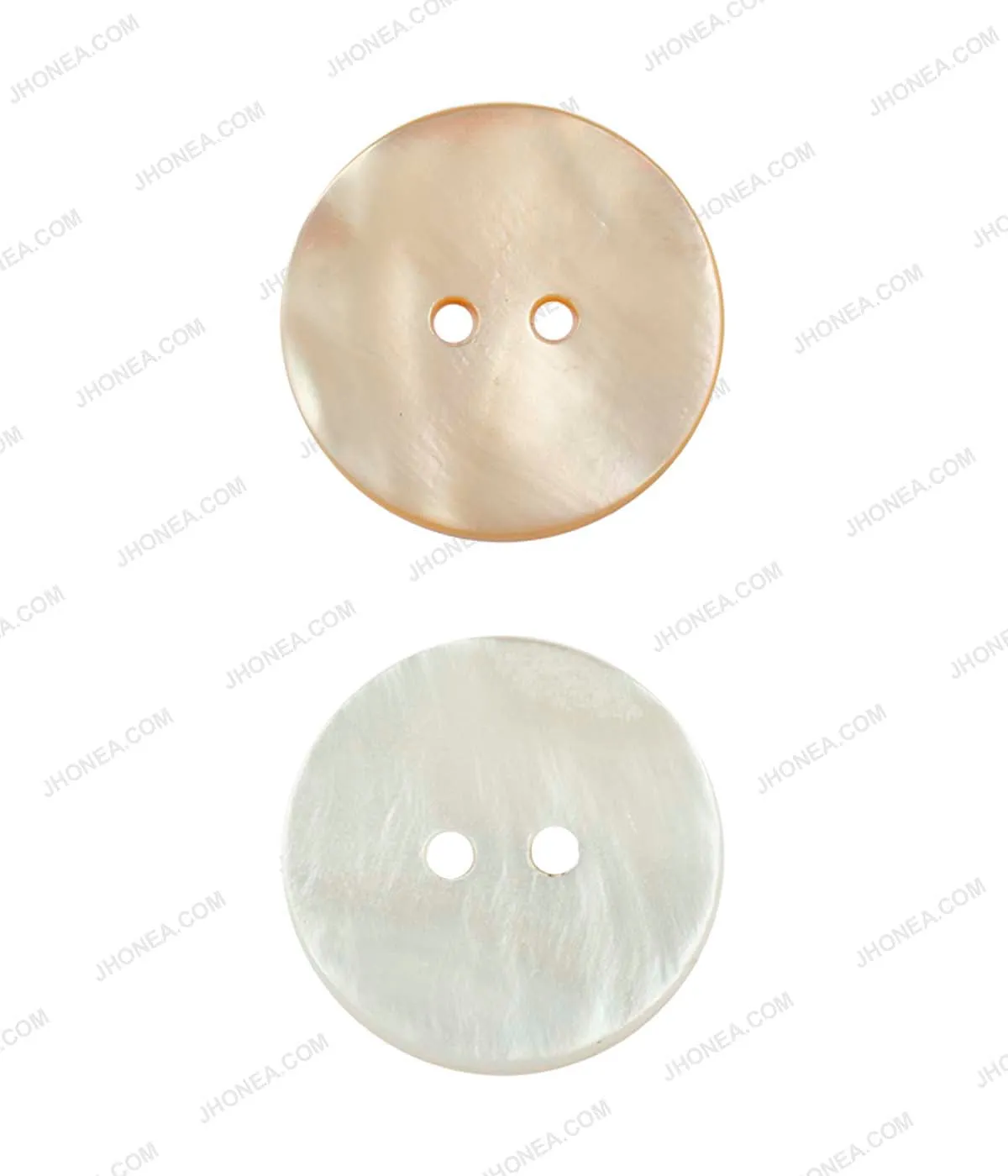 Glossy & Shiny Pearlescent 2-Hole Shirt Buttons for Shirts/Blazers