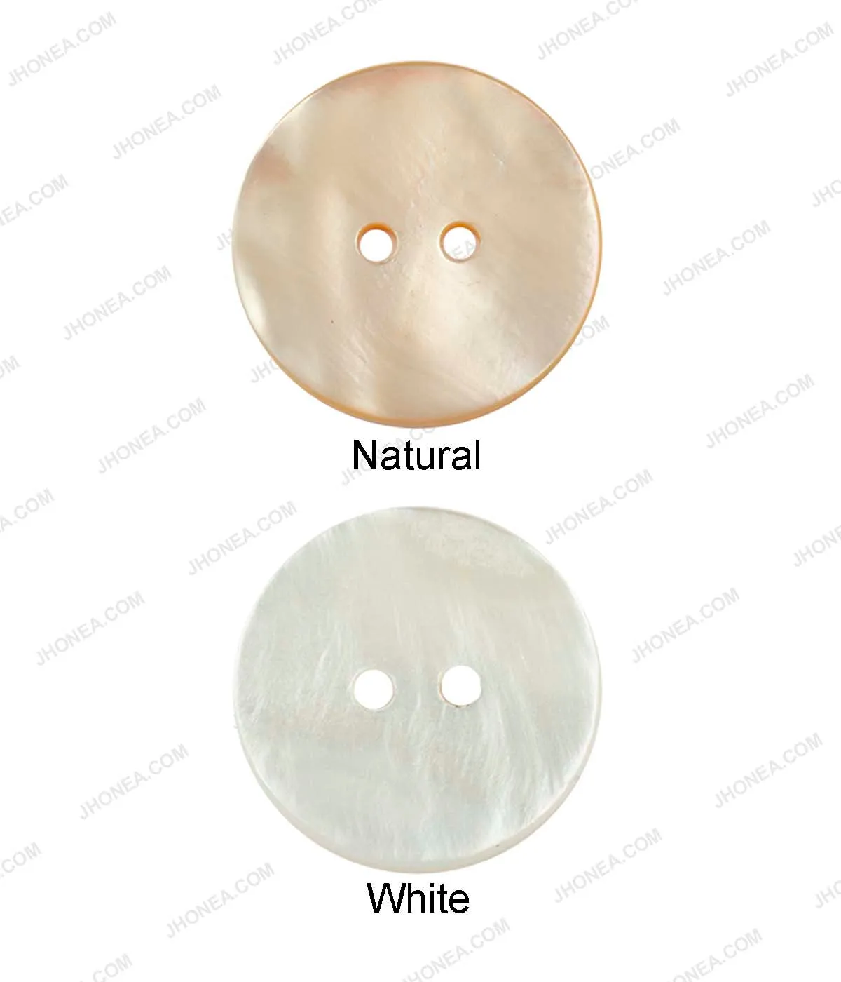 Glossy & Shiny Pearlescent 2-Hole Shirt Buttons for Shirts/Blazers