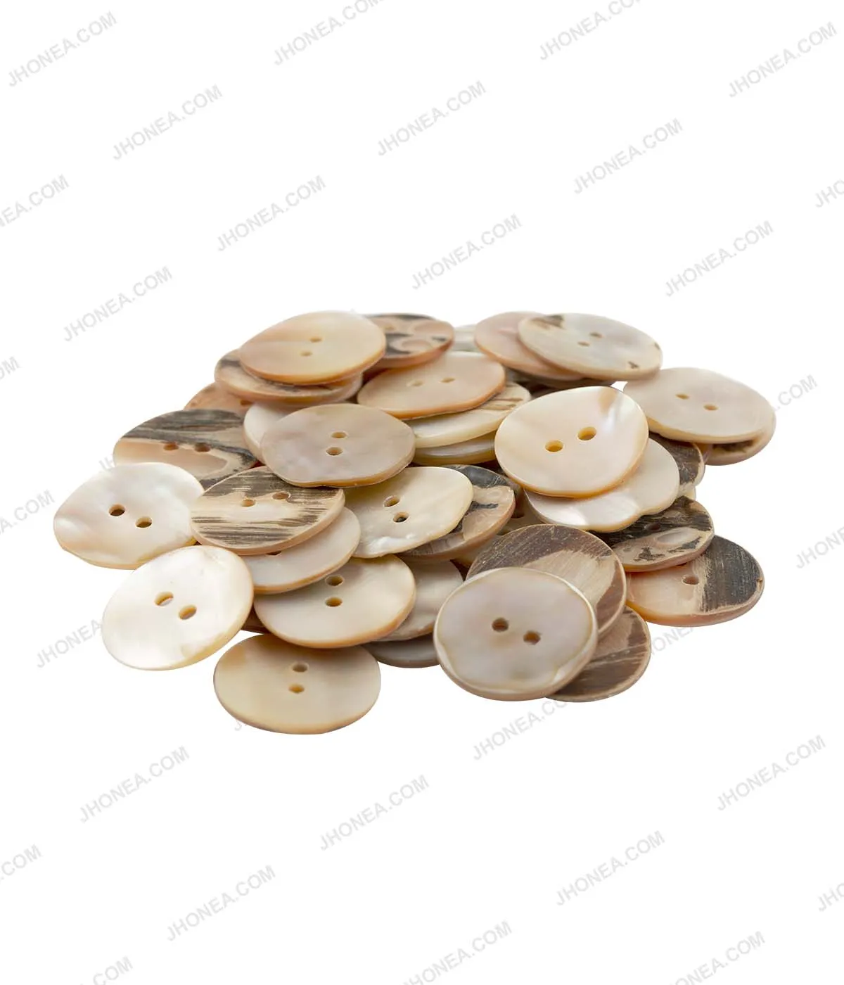 Glossy & Shiny Pearlescent 2-Hole Shirt Buttons for Shirts/Blazers