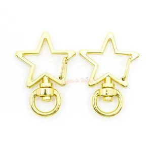 Gold Star Snap Clip with Swivel Ring (3 pieces)