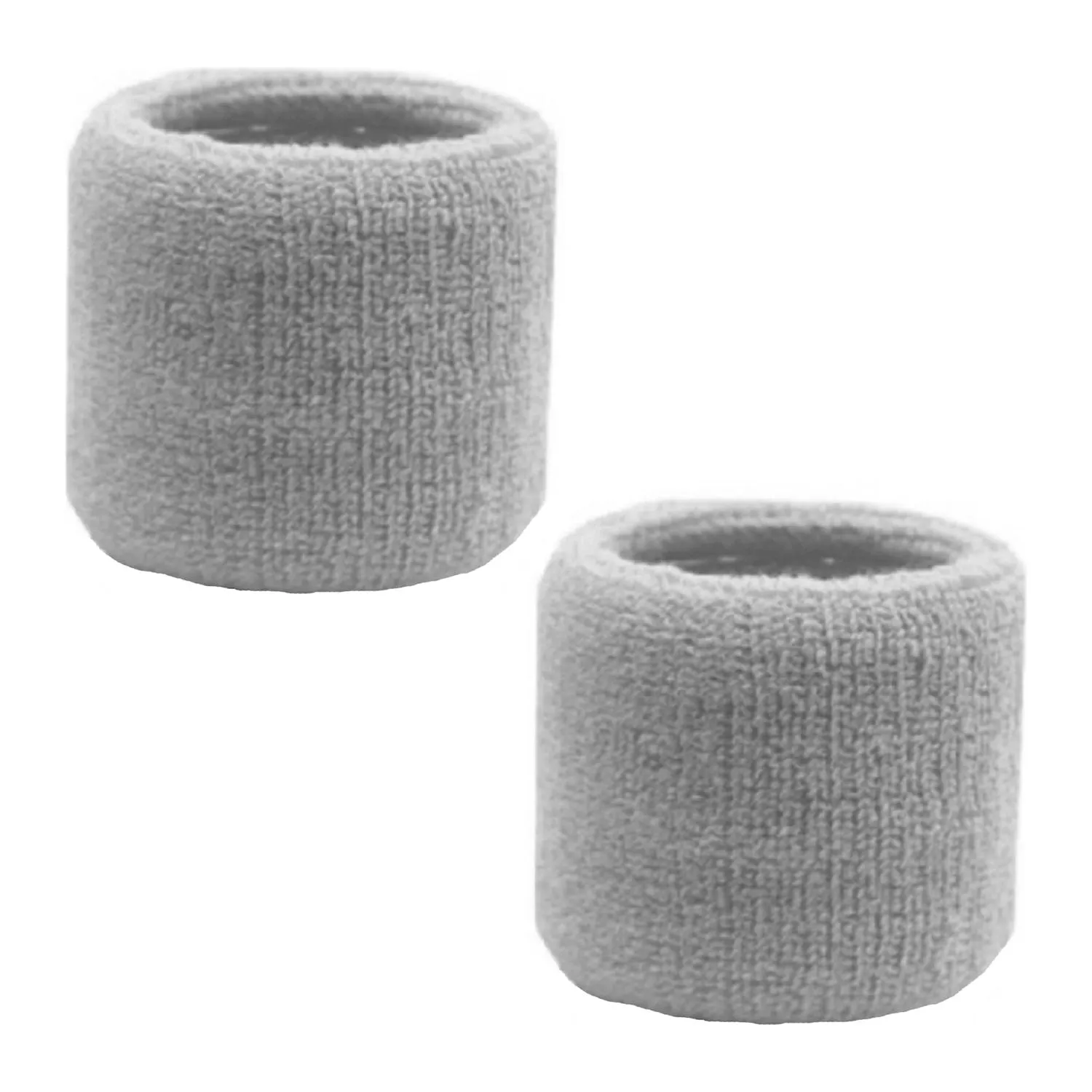 Gray Wrist Sweatbands - 2 Pack