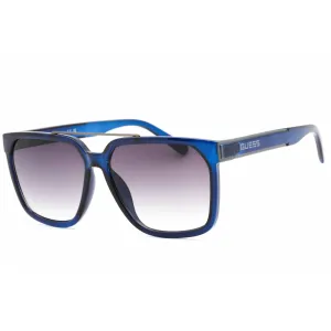 Guess Factory Men's Sunglasses - Shiny Blue Plastic Square Full Rim Frame | GF0253 90A