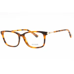 Guess Women's Eyeglasses - Blonde Havana Plastic Rectangular Full Rim | GU2907 053