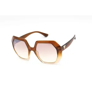 Guess Women's Sunglasses - Brown Mirror Lens Plastic Geometric Frame | GU7786 47G