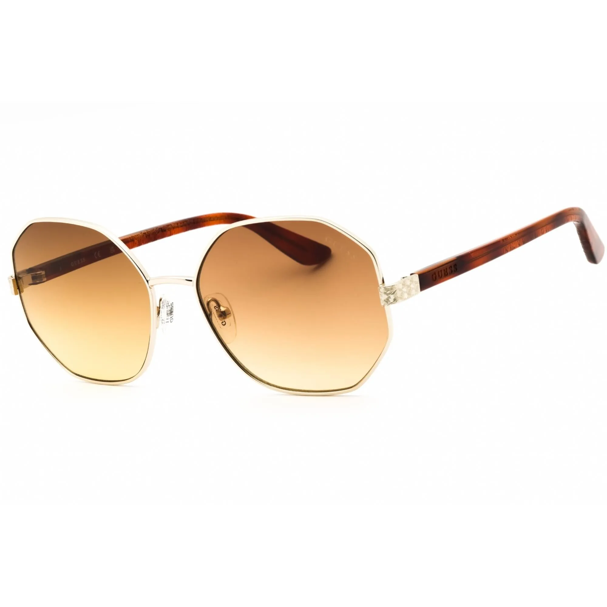 Guess Women's Sunglasses - Gold Metal Geometric Shape Full Rim Frame | GU7880-H 32F