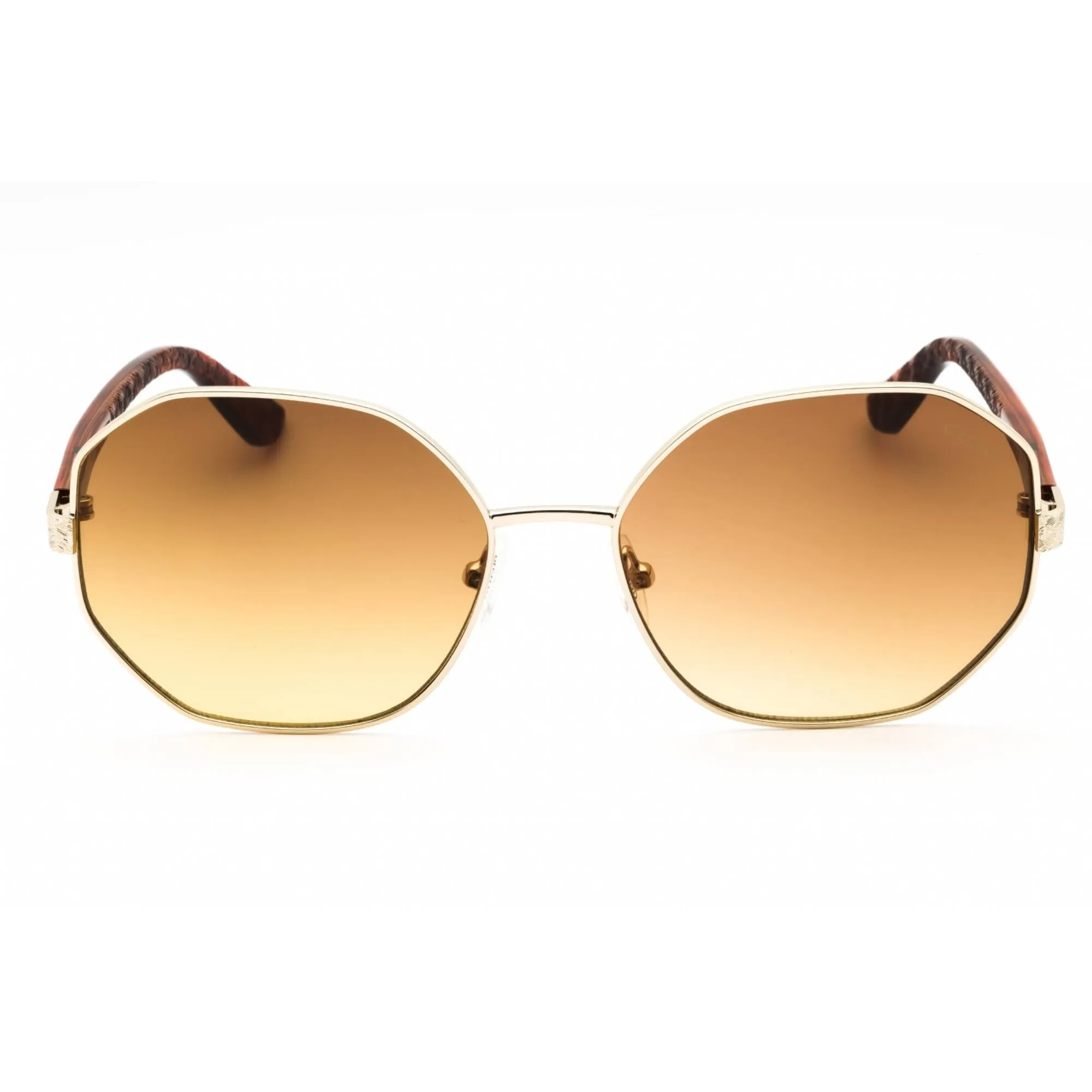 Guess Women's Sunglasses - Gold Metal Geometric Shape Full Rim Frame | GU7880-H 32F