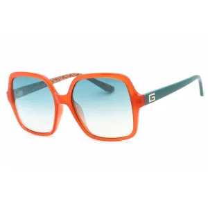 Guess Women's Sunglasses - Orange/Other Full Rim Rectangular Frame | GU7921-H 44X