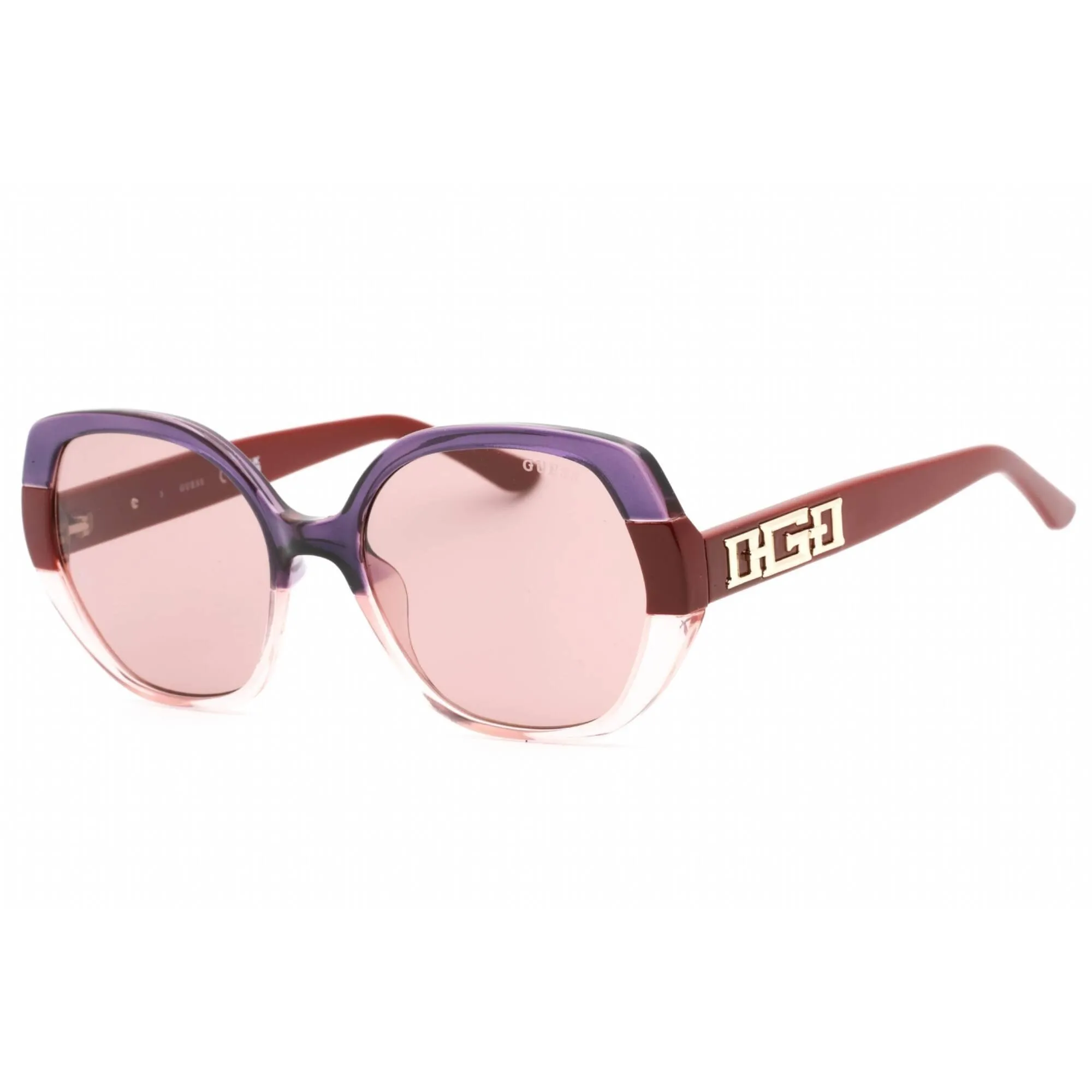 Guess Women's Sunglasses - Violet Burgundy Pink Geometric Plastic Frame | GU7911 71Y