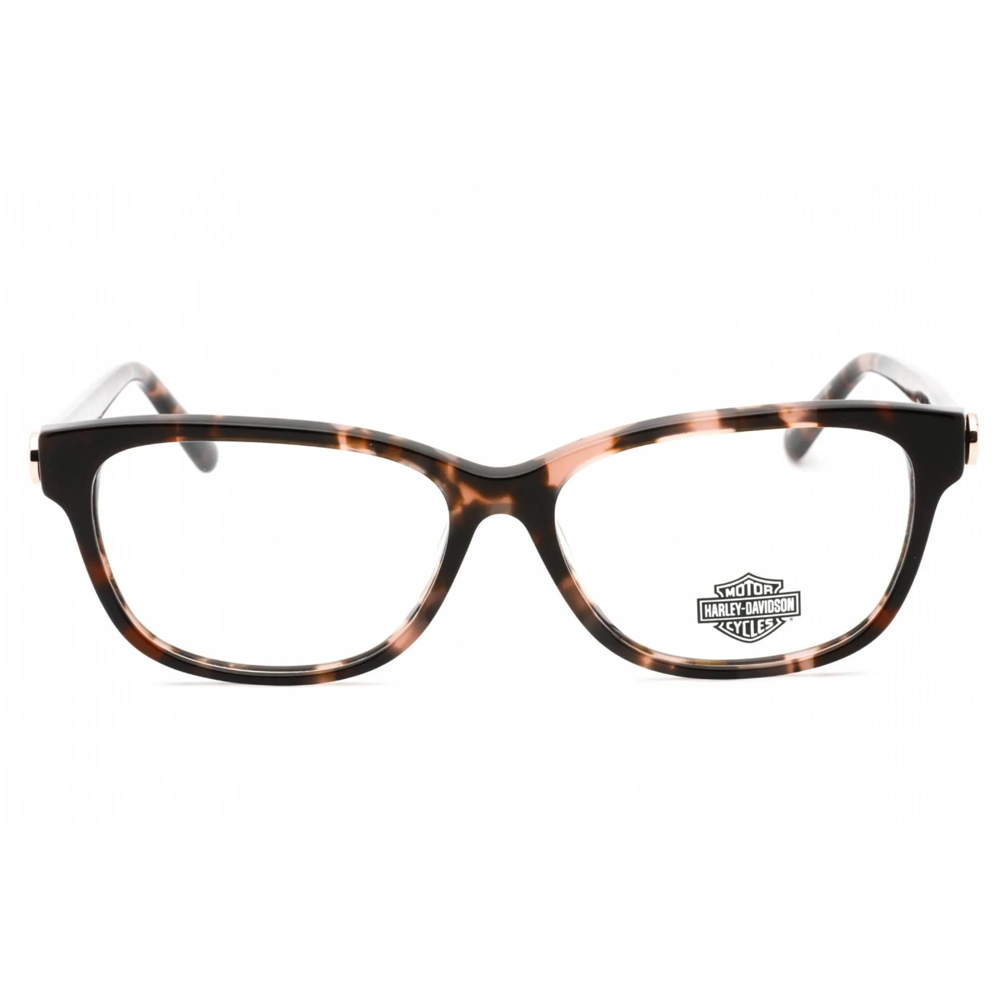 Harley Davidson Women's Eyeglasses - Clear Demo Lens Pink Havana Frame | HD0566 074