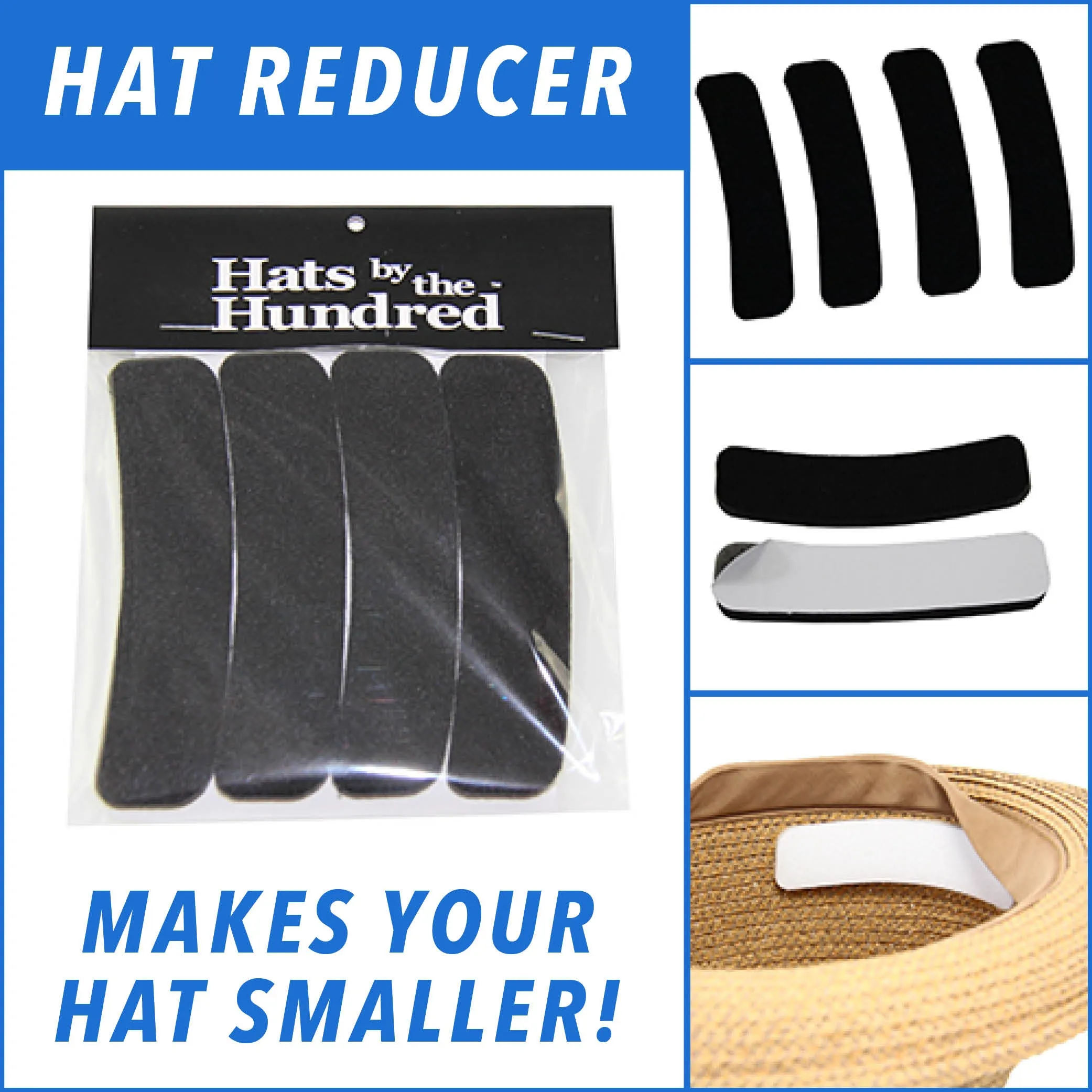 Hat Filler Inserts Hat Reducer Value 3 Pack - Black