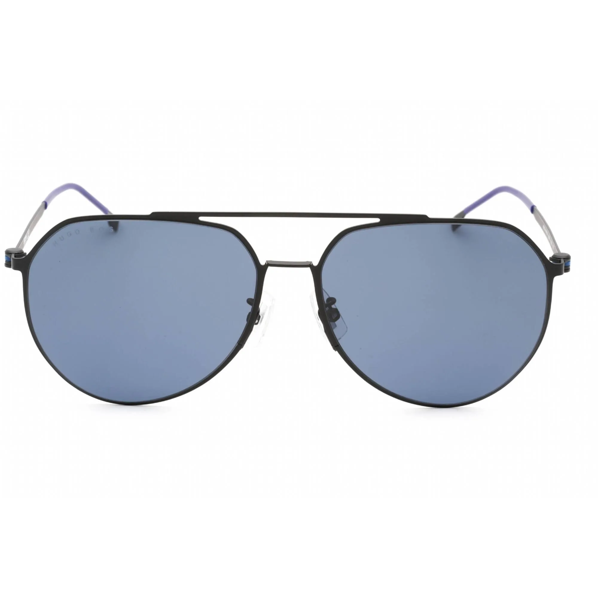 Hugo Boss Men's Sunglasses - Blue Lens Matte Black Frame | BOSS 1404/F/SK 0003 KU