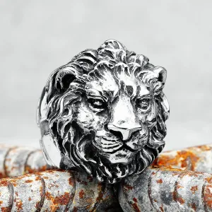 King of Forest Lion Ring Stainless Steel Men Rings