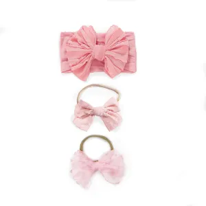 Leyadoll Headband Set - Handmade Baby Girl Headbands and Bows 3PCS