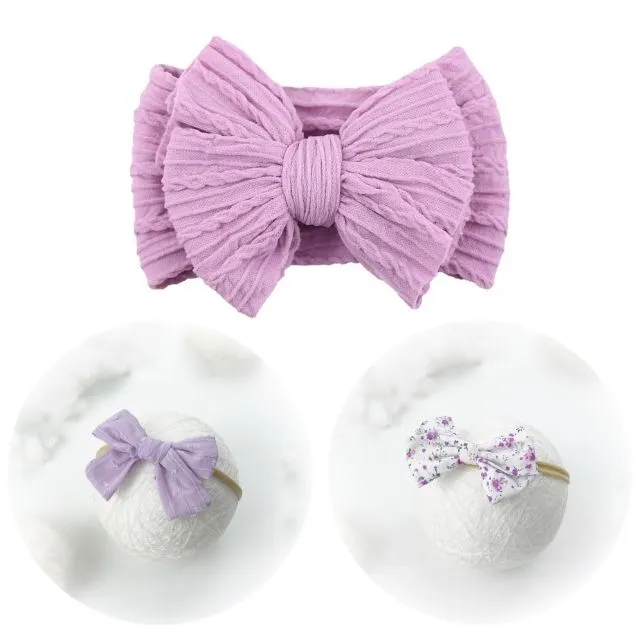 Leyadoll Headband Set - Handmade Baby Girl Headbands and Bows 3PCS