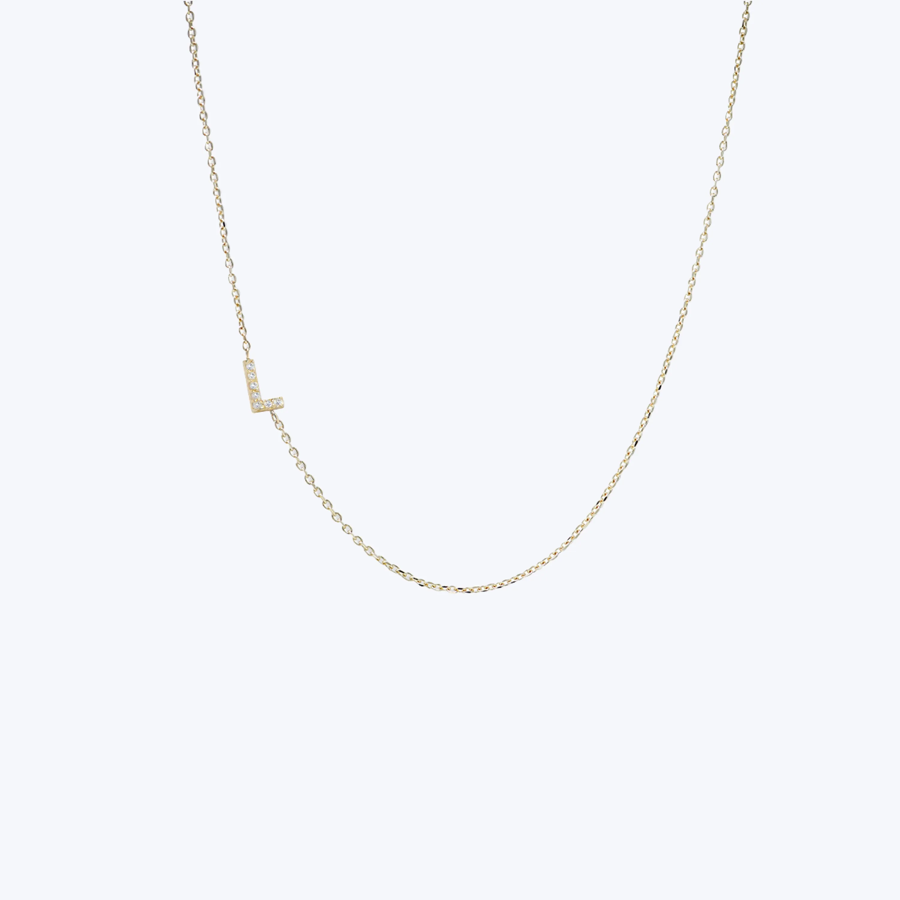 Love Letter Pavé Initial Necklace