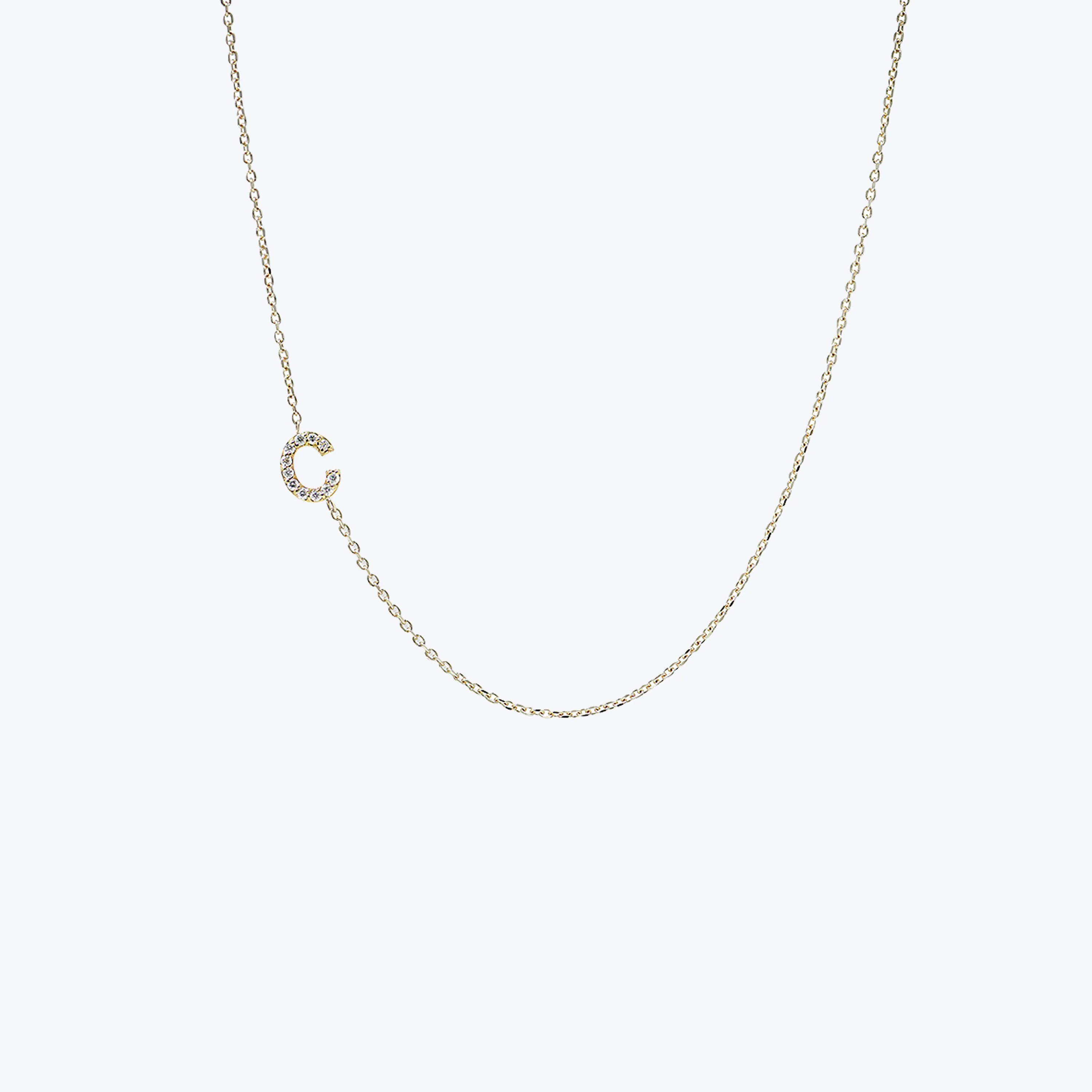 Love Letter Pavé Initial Necklace